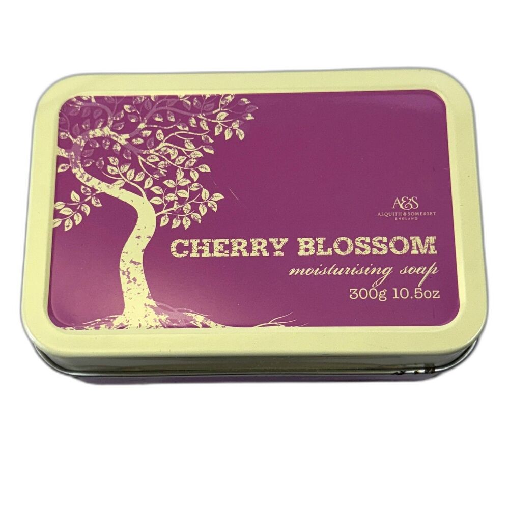 VINTAGE Asquith & Somerset Cherry Blossom Moisturizing Soap 10.5 ounces NIB